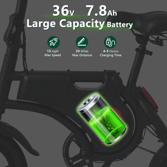 Electric Bike For Adults,Electric Bicycle With 36V15Ah Removable Battery,Bike Length 37.7',15MPH Commuting Electric Bike